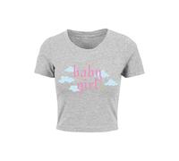 Miss Tee Mst003-baby Girl Cropped Tee T-Shirt, Gris, XXL Femmes