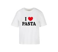 Miss Tee Mst132-pasta Love Tee T-Shirt, Blanc, XL Grande Taille Tall Femmes