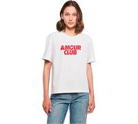 Miss Tee Mst336-amour Club Heart Tee T-Shirt, Blanc, X-Large Femmes