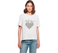 Miss Tee Mst358-wild Heart Leo Tee T-Shirt, Blanc, XL Femmes