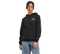 Miss Tee Mst374-girls Peace Hand Ladies Fluffy Hoody Sweat-Shirt à Capuche, Noir, S Femme
