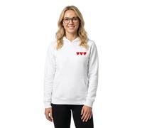 Sweatshirt à capuche femme Miss Tee Amour Toujours Heart Blanc M