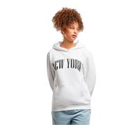 Sweatshirt Ã capuche femme Miss Tee New York Blanc L