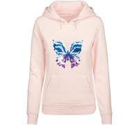 Miss Tee Sweat à capuche femme - Motif papillon chromé - Rose - M