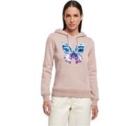 Miss Tee Sweat à Capuche pour Femme - Style Papillon chromé - Décontracté - avec imprimé sur Le Devant - Coupe Droite - Tailles XS à 5XL, Rose de duskrose, M