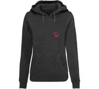 Miss Tee Sweat à Capuche Snakes Heart pour Femme - Décontracté - avec imprimé dans Le Dos - Coupe Droite - Tailles XS à 5XL, Charcoal, L