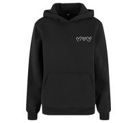 Miss Tee Sweat-shirt 'Always Trust Your Heart' noir / blanc, Taille M