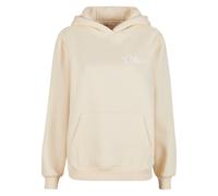 Miss Tee Good Vibes Puff Print Fluffy Hoodie Beige 3XL Femme