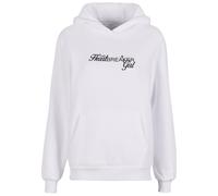Miss Tee Heartbreaker Girl Fluffy Hoodie Blanc M Femme