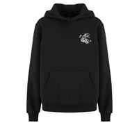 Miss Tee Sweat-shirt 'Lucky Cherry' noir / blanc, Taille L
