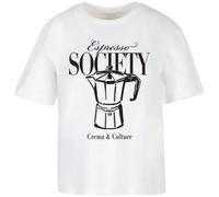 T-shirt femme Miss Tee Espresso Society Blanc XL