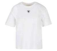 T-shirt femme Miss Tee Good Vibes Only Heart Blanc XS
