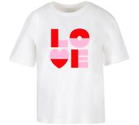 T-shirt femme Miss Tee Love Heart Letters Blanc XL