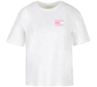 Miss Tee T-shirt 'Weekend Loading' rose / blanc, Taille XL