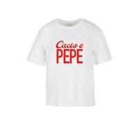 Miss Tee T-shirt 'Cacio E Pepe' rouge sang / blanc, Taille XS