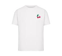 Miss Tee T-shirt 'Cherry Blossom' vert / rose ancienne / rouge cerise / blanc naturel, Taille M