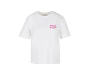 Miss Tee T-shirt 'Cute But Psycho' rose / noir / blanc, Taille 4XL