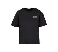 Miss Tee T-shirt 'Cute But Psycho' rose / noir / blanc, Taille XS