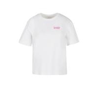 Miss Tee T-shirt 'Dreaming Of Friday' rose / blanc, Taille S
