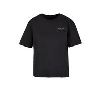 Miss Tee T-shirt 'Feel The Pain' noir / blanc, Taille XL