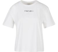 Miss Tee T-Shirt pour Femme « I Don't Give A Tee » - T-Shirt décontracté avec imprimé dans Le Dos - Coupe Droite - en Coton, Blanc., XL