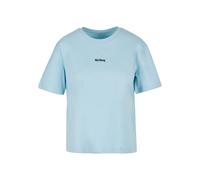 Miss Tee T-shirt 'Girl Gang' bleu ciel / rose / rose foncé / noir, Taille XL