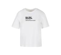Miss Tee T-shirt 'Hot Girl Definition' noir / blanc, Taille 4XL