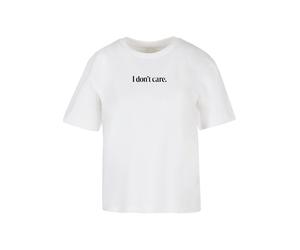 Miss Tee T-shirt 'I Don´t Care' noir / blanc, Taille 4XL