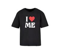 Miss Tee T-shirt 'I Love Me' rouge sang / noir / blanc, Taille XXL