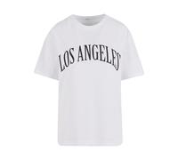 Miss Tee T-shirt 'Los Angeles City' noir / blanc, Taille L