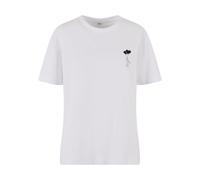 Miss Tee T-shirt 'Love In The Air' noir / blanc, Taille S