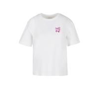 Miss Tee T-shirt 'Lucky Girl Syndrome' lilas / violet foncé / blanc, Taille XXXL