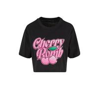 Miss Tee T-shirt oversize 'Cherry Bomb' vert / rose / noir / blanc, Taille XL