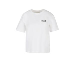 Miss Tee T-shirt 'Peace Hand' gris / gris foncé / noir / blanc, Taille S