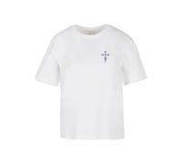 Miss Tee T-shirt 'Pearl Spider' violet / argent / blanc, Taille XXL