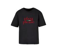 Miss Tee T-shirt 'Pizza Please' vert / rouge / noir / blanc, Taille XS