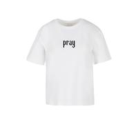 Miss Tee T-shirt 'Praying Hands' gris / noir / blanc, Taille XL