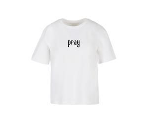 Miss Tee T-shirt 'Praying Hands' gris / noir / blanc, Taille XXL