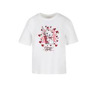Miss Tee T-shirt 'Psycho Kitty' rose / rouge / blanc, Taille XXL