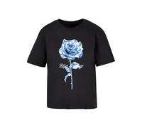 Miss Tee T-shirt 'Rise And Slay' bleu clair / noir / blanc, Taille XS