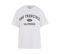 Miss Tee T-shirt 'San Francisco City' noir / blanc, Taille XL