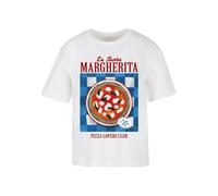 Miss Tee T-shirt 'Santa Margherita' bleu / marron / rouge cerise / blanc, Taille L