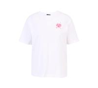 Miss Tee T-shirt 'Self Love Club' rose / noir / blanc, Taille XS