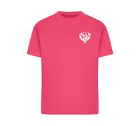 Miss Tee T-shirt 'Spicy Heart' rose / rouge / blanc, Taille M