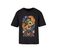 Miss Tee T-shirt 'Summer Lovers' vert / violet / orange / noir, Taille M