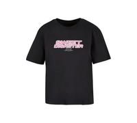 Miss Tee T-shirt 'Sweet Disaster' rose / noir / blanc, Taille XS