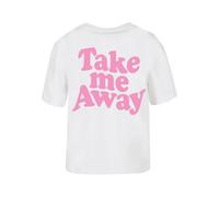 Miss Tee T-shirt 'Take Me Away' rose / blanc, Taille XXL