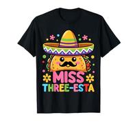 Miss Three Esta Mexican 3rd Birthday Fiesta Party for Girls T-Shirt