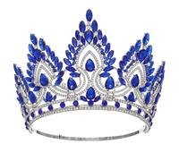 Miss Universe Couronne ronde avec strass pour mariage, accessoires pour cheveux, Alliage de zinc