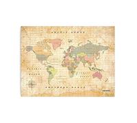 Miss Wood Old School L - Carte du Monde en Liège, 60 x 45cm